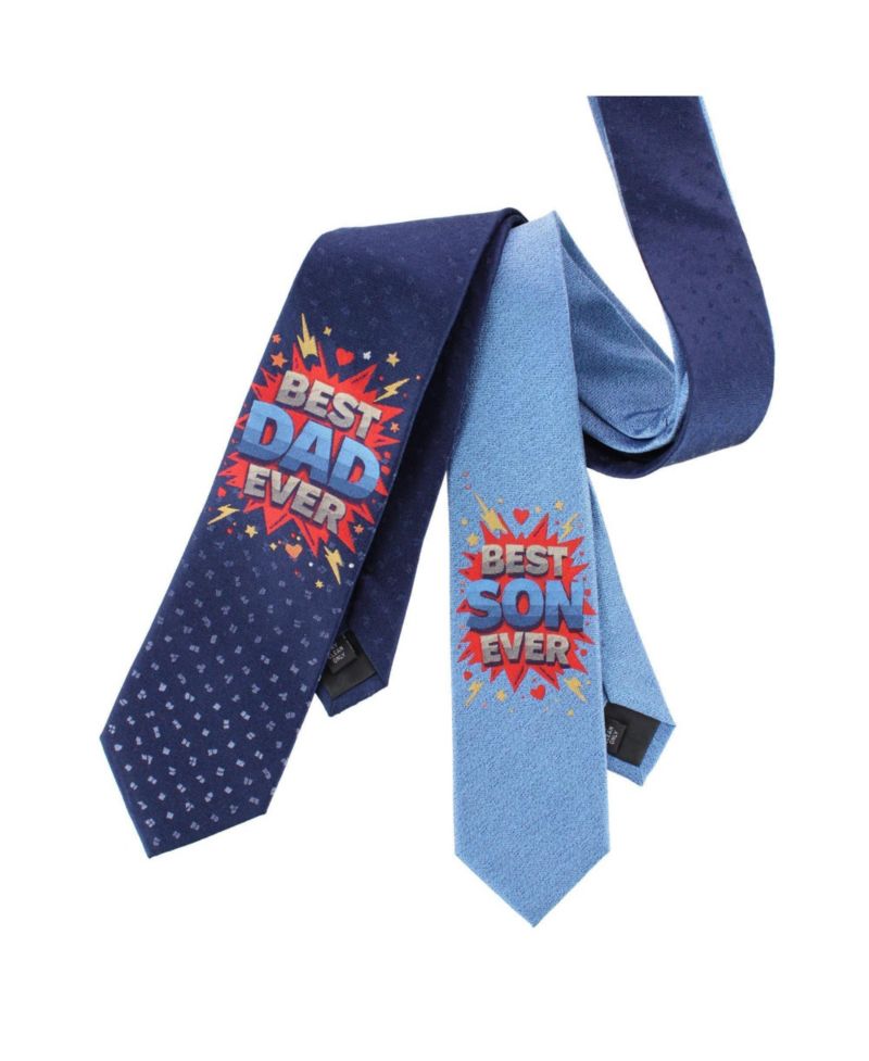 Men's Boy's Best Son Ever Novelty Silk Necktie