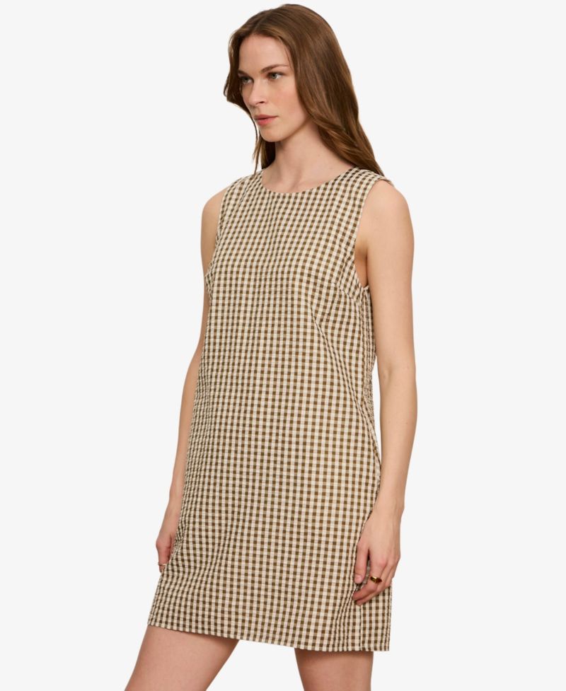 Women's Sleeveless Seersucker Mini Dress