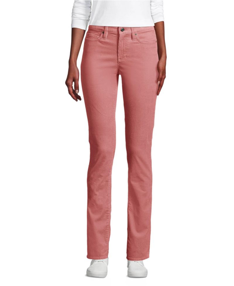 Women's Mid Rise Straight Leg Corduroy Pants