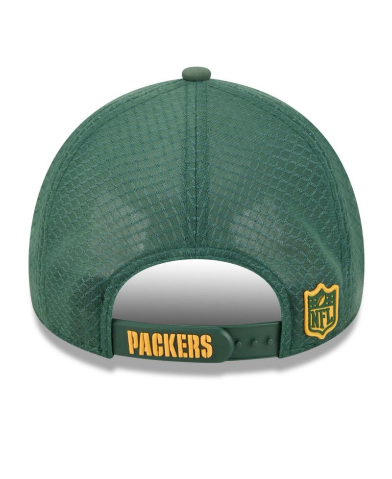 Big Boys and Girls Green Green Bay Packers 2026 Sideline Apex 9FORTY Adjustable Trucker Hat
