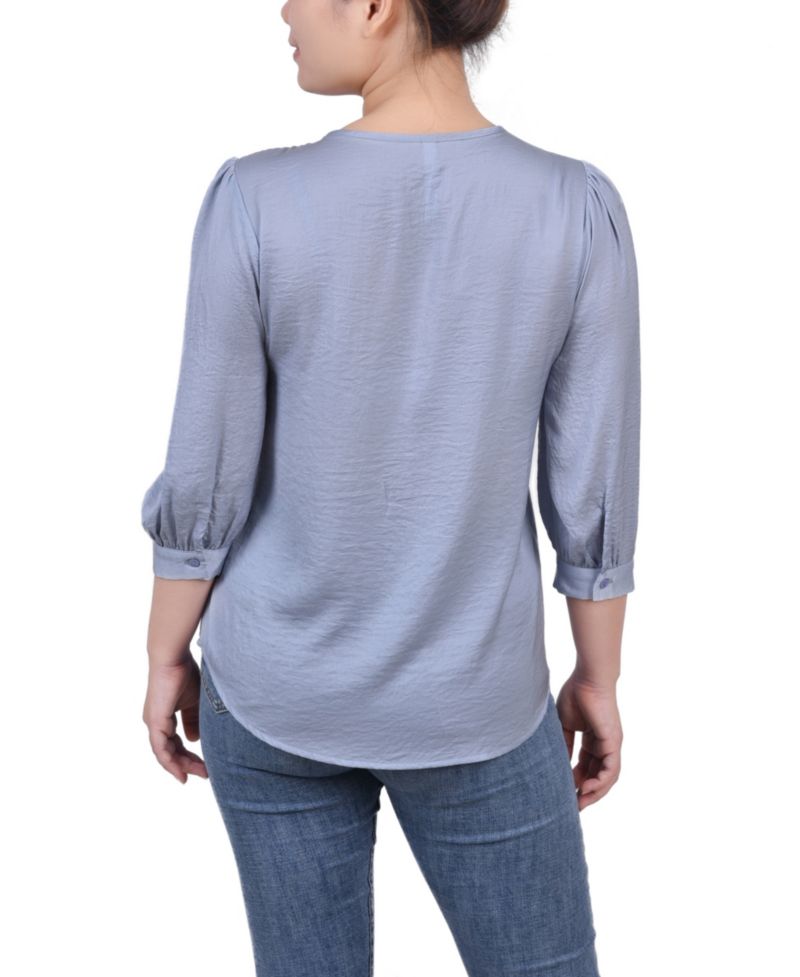 Women's Elbow Sleeve Satin Blouse