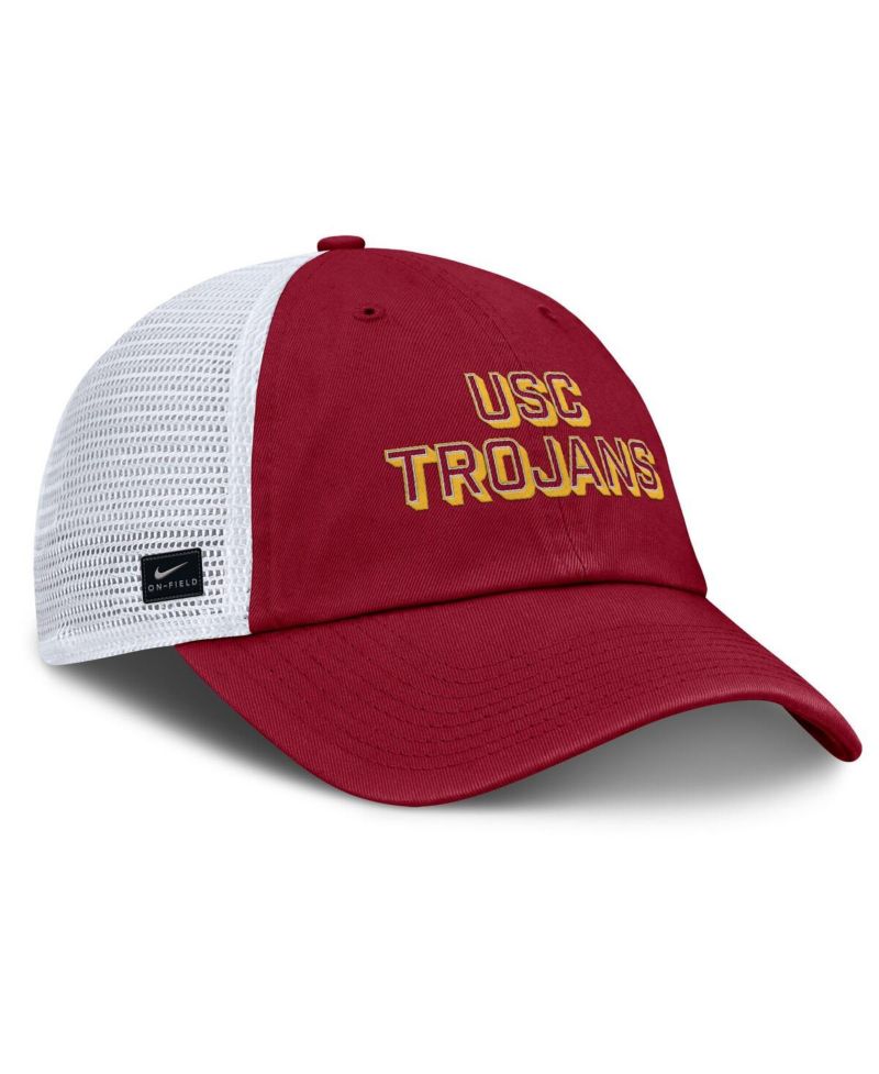 Men's Cardinal USC Trojans 2025 Gameday On-Field Club Adjustable Trucker Hat