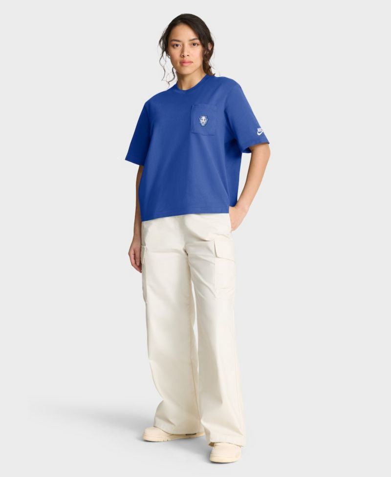 Women's Royal Duke Blue Devils Legacy Pocket Boxy T-Shirt