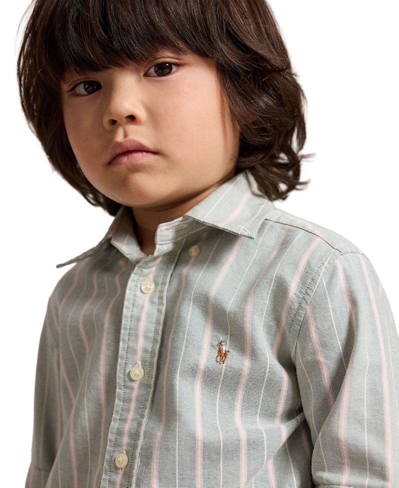 Boys' 2T-7 Striped Long-Sleeve Oxford Shirt