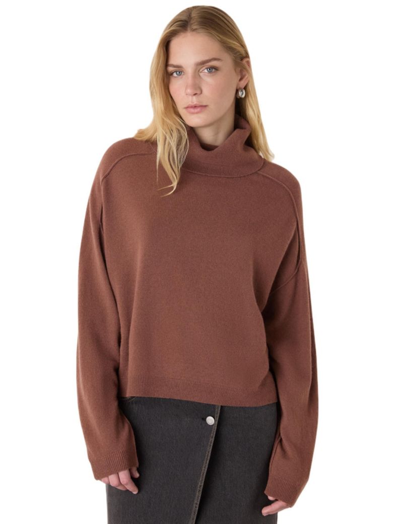 Women's Wool Cowl Neck Knit Sweater