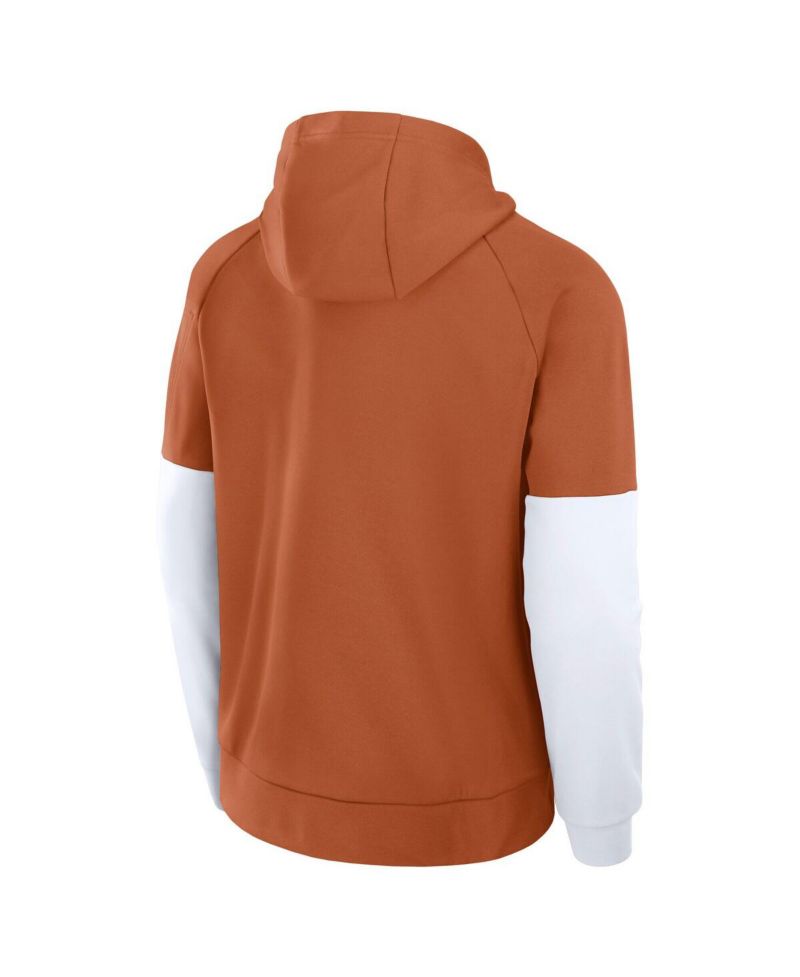 Men's Texas Burnt Orange Texas Longhorns Fitness Performance Pullover Hoodie