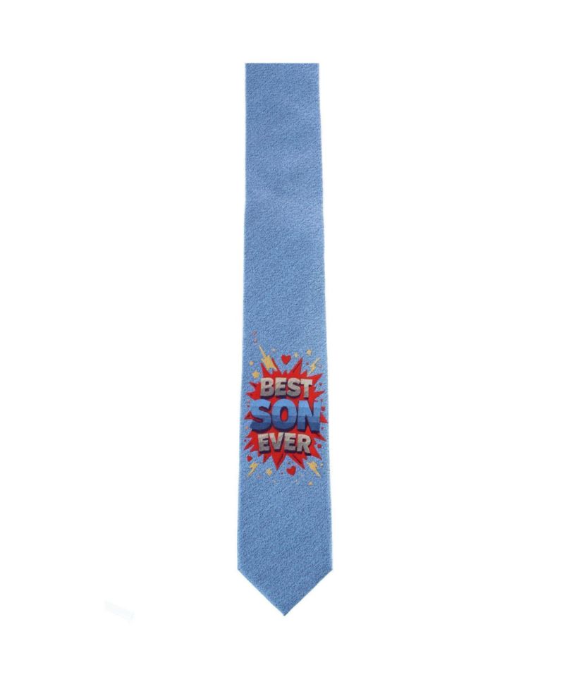 Men's Boy's Best Son Ever Novelty Silk Necktie
