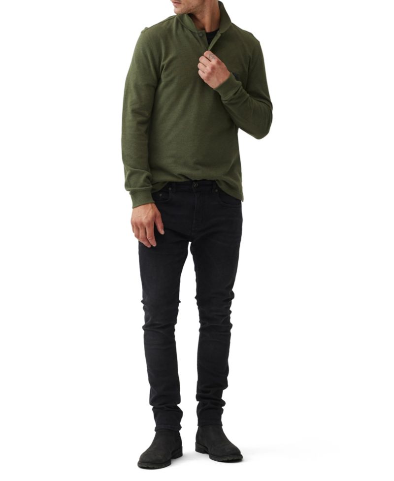 Men's Long Sleeves Gunn Cotton Polo Shirts
