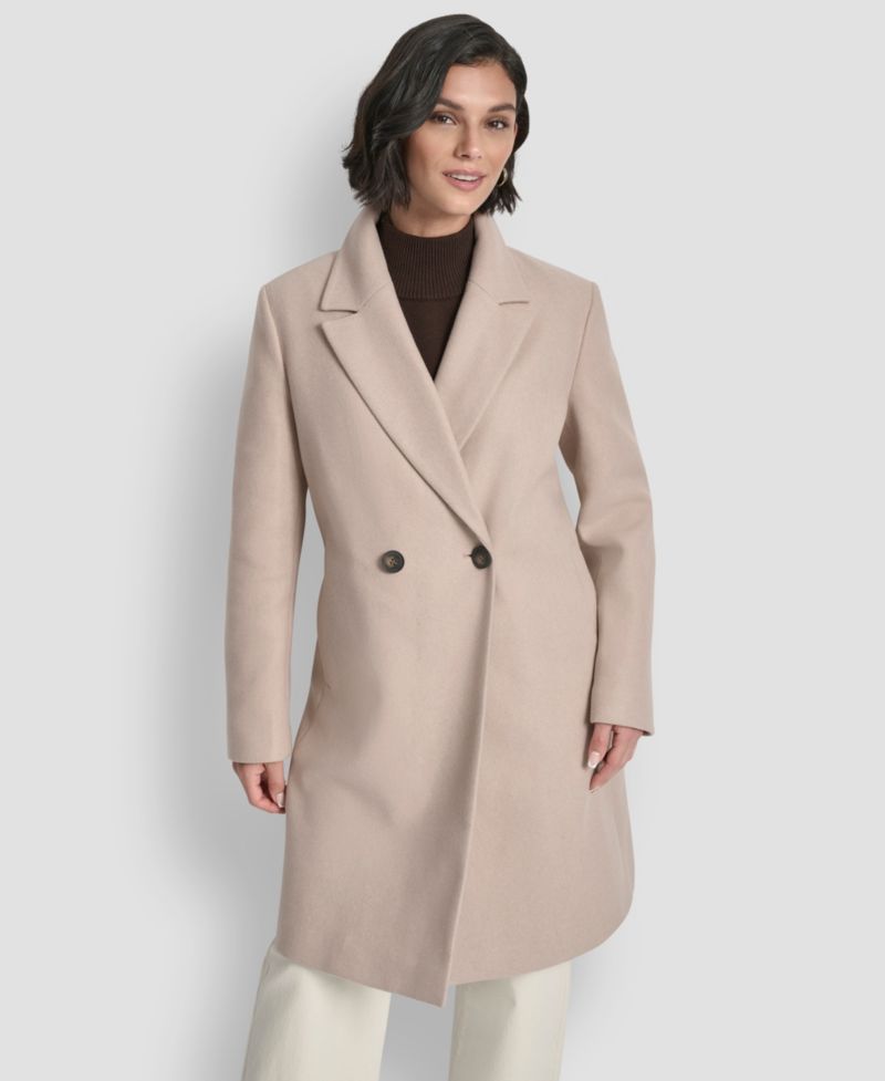 Women's Double-Breasted Notch Collar Coat