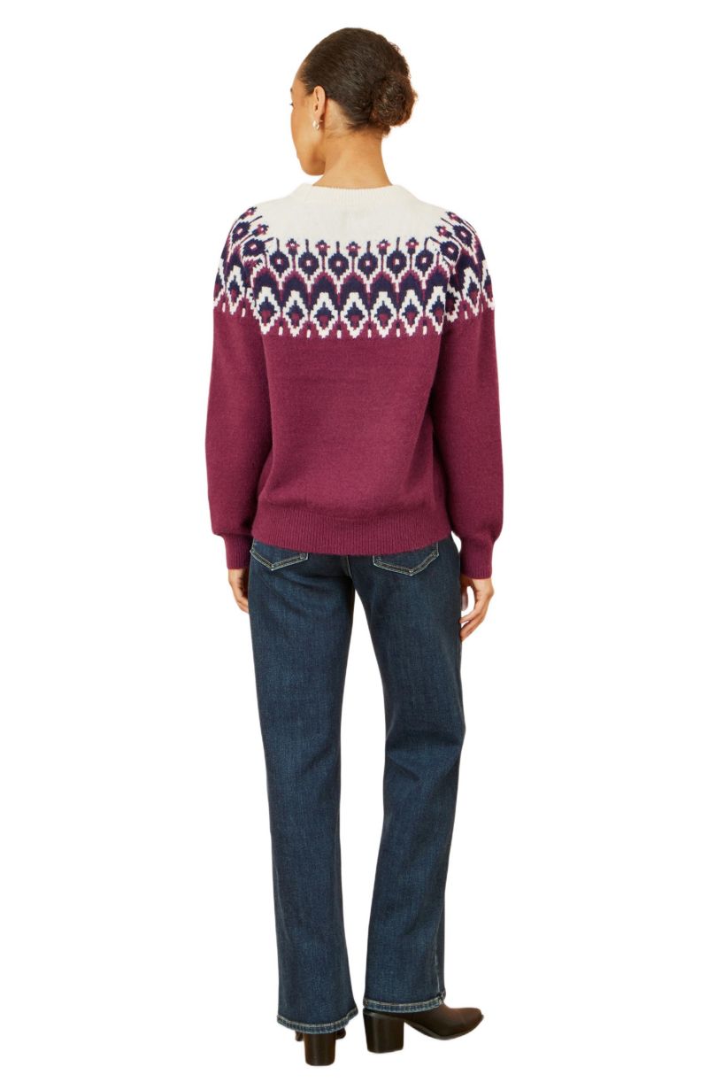 Women's Fair Isle Relaxed Fit Knitted Sweater