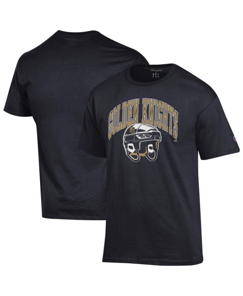 Men's Black Vegas Golden Knights Helmet T-Shirt