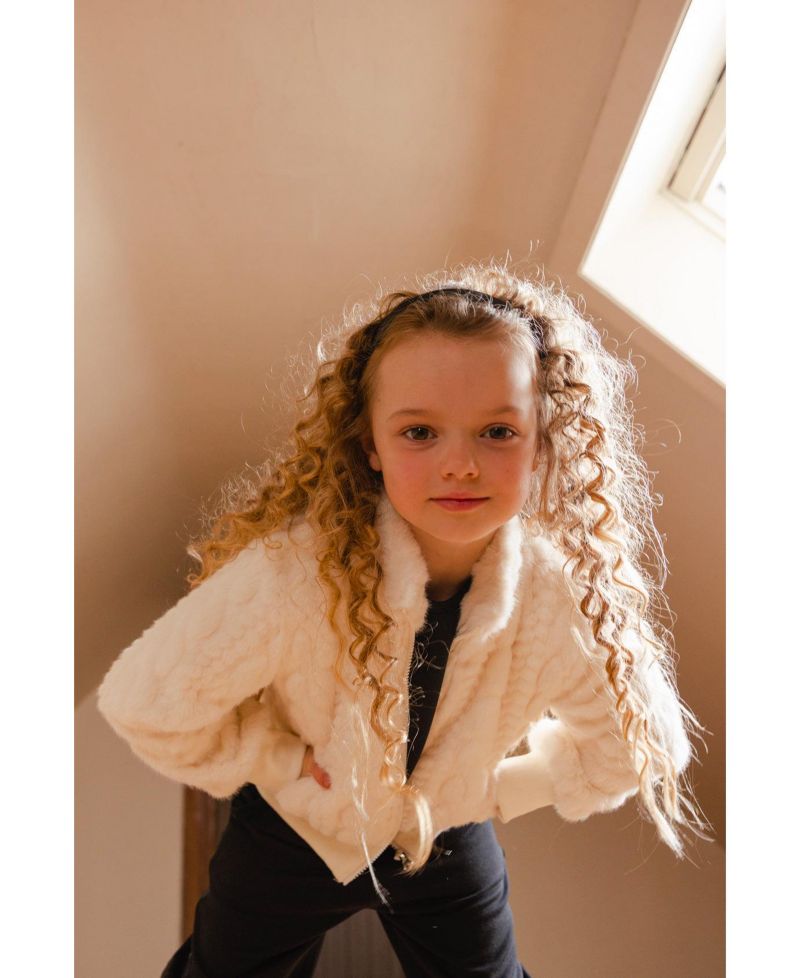 Toddler Girl (2-5) Faux Fur Jacquard Jacket