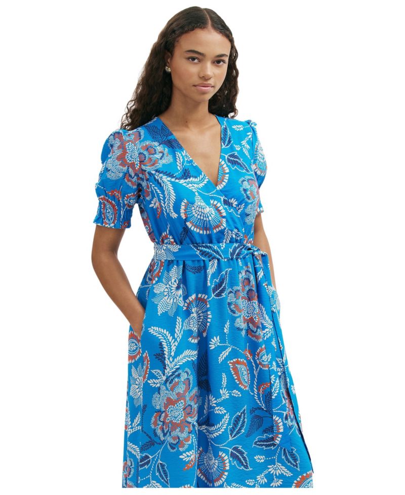 Women's Nicoleta Floral-Print Short-Sleeve Midi Dress