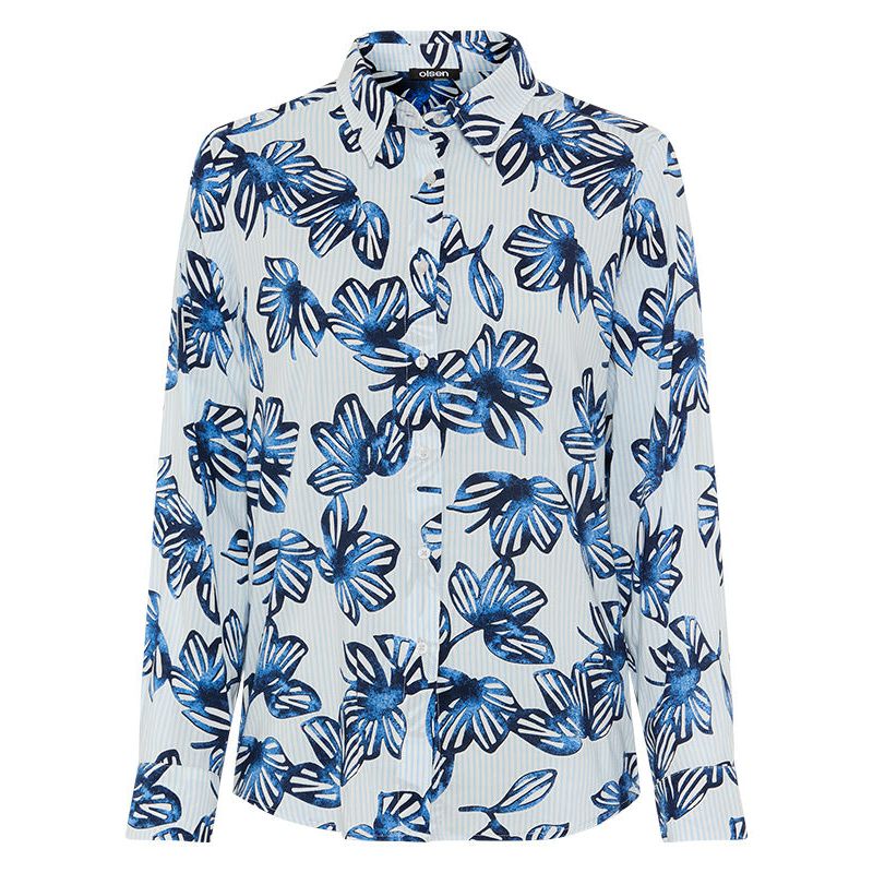 Women's Floral Stripe Shirt