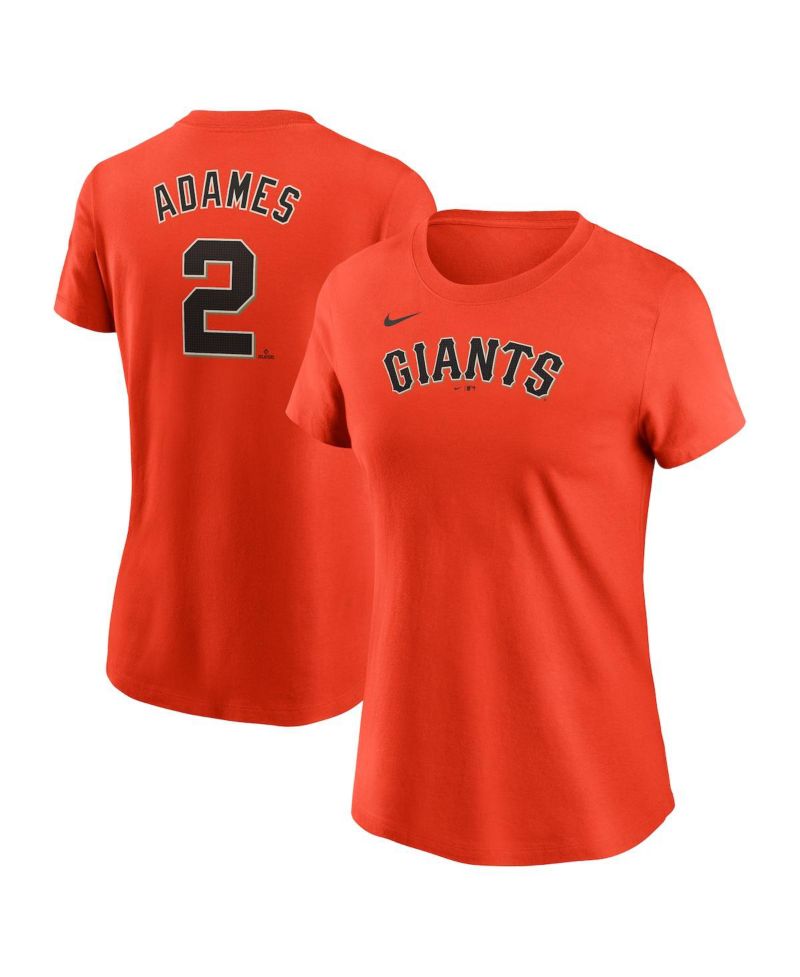 Women's Willy Adames Orange San Francisco Giants Fuse Name & Number T-Shirt