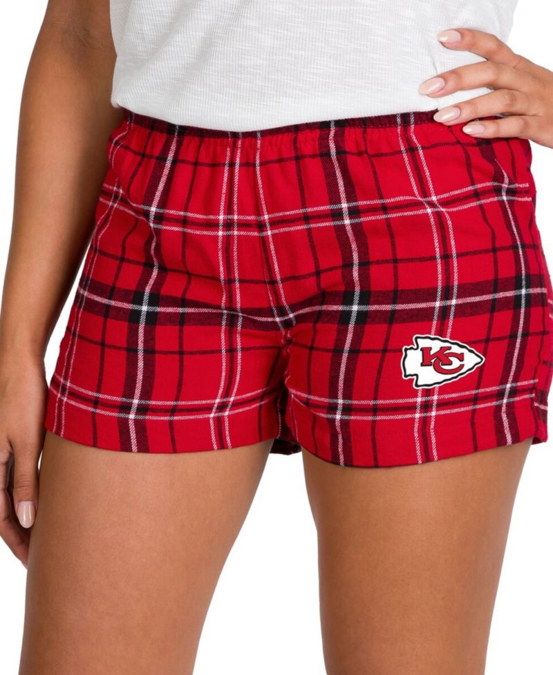 Women's Red/Black Kansas City Chiefs Ultimate Flannel Shorts