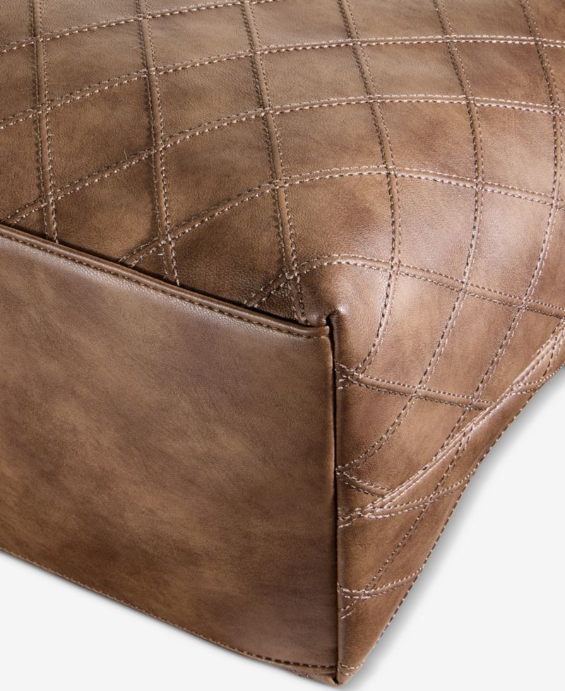 Large Diamond Quilted Tote Bag