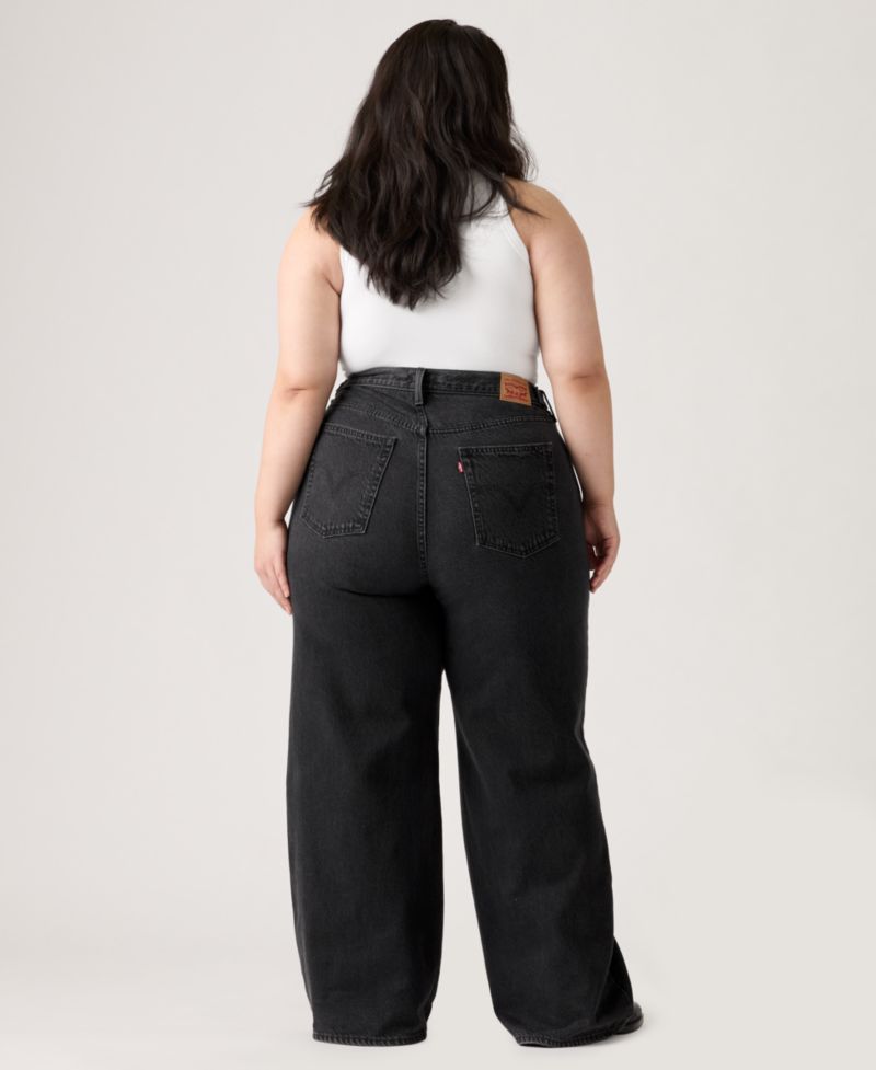 Women's Cinch-Waist Lightweight Baggy Jeans