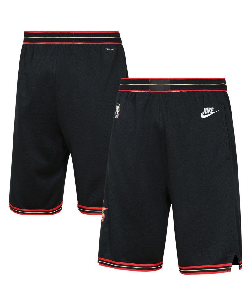 Big Boys and Girls Black Philadelphia 76ers Hardwood Classics Dri-FIT Swingman Shorts
