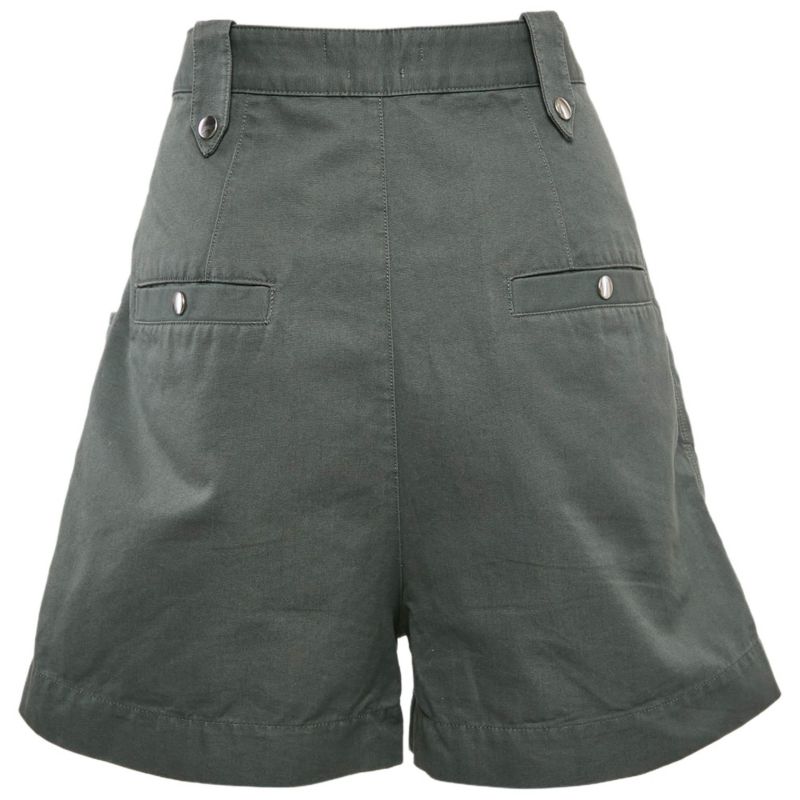 Women's Etoile Green Cotton Shorts