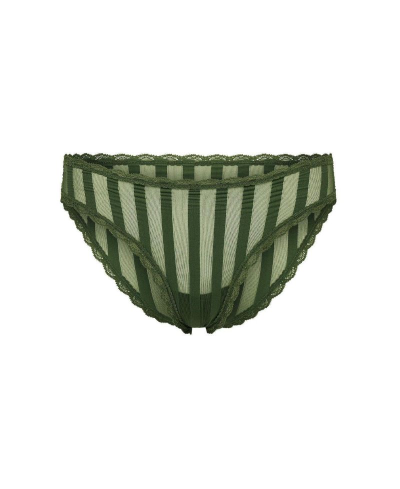 Women's Juno Striped-Mesh Cheeky Panty