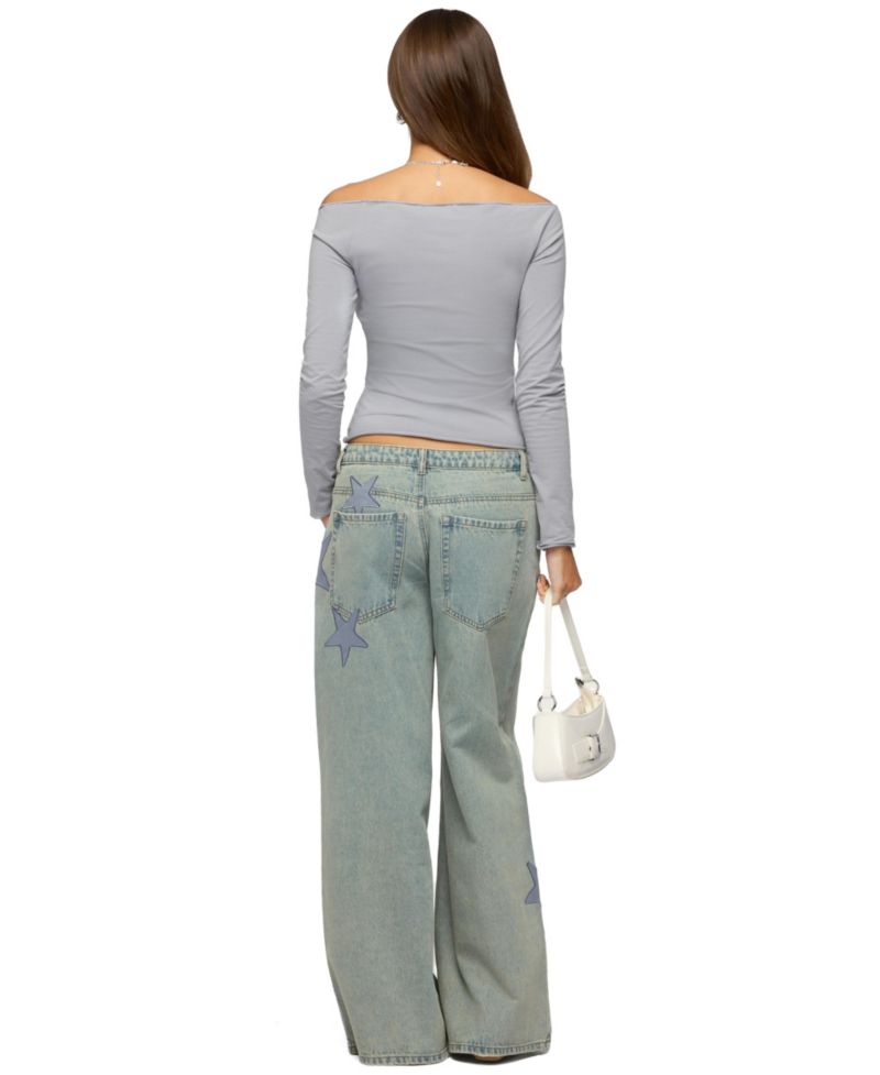 Women's Nattie Off Shoulder V Neck Top