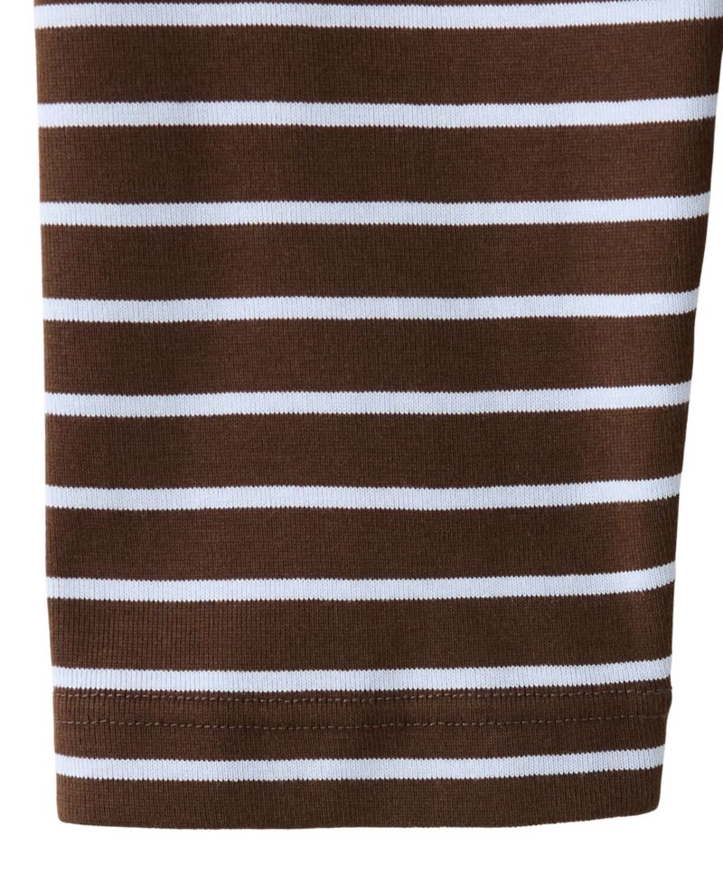 Women's Contrasting Stripes Long-Sleeve Cotton Striped Polo Shirt