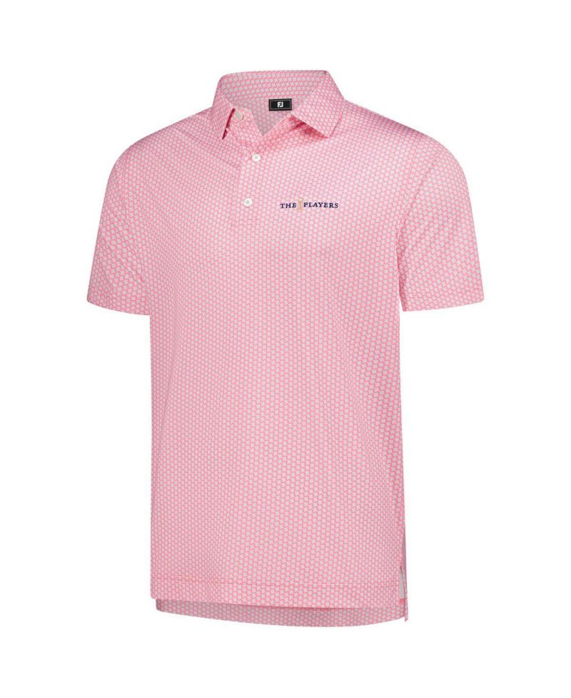 Men's Pink 2025 the PLAYERS ProDry Houndstooth Geo Lisle Polo Shirt
