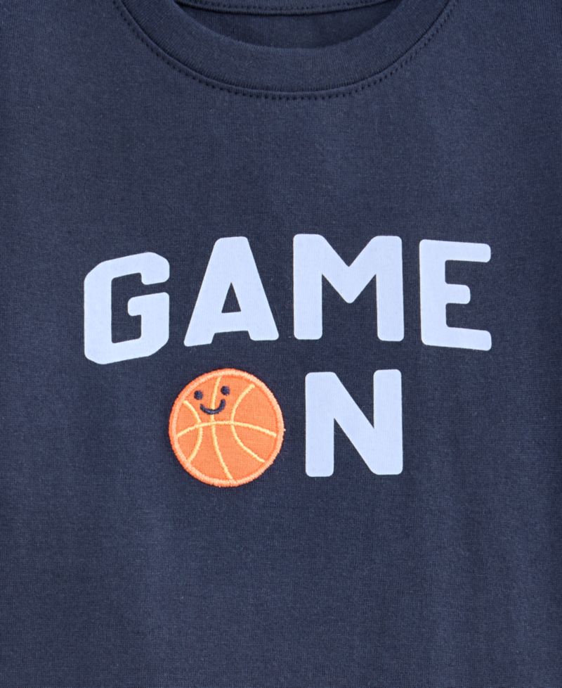 Baby Boys' 0M-24M Game On Cotton Romper