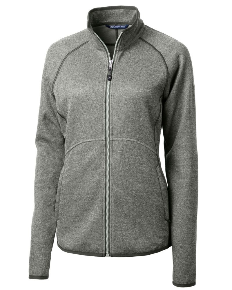 Women's Cutter and Buck Mainsail Sweater-Knit Full Zip Jacket