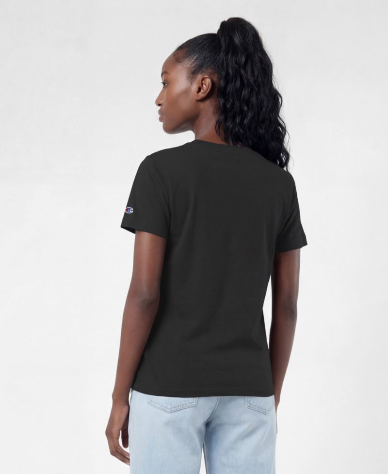 Women's San Jose Sharks Wordmark Lockup Screen Print Crewneck T-Shirt