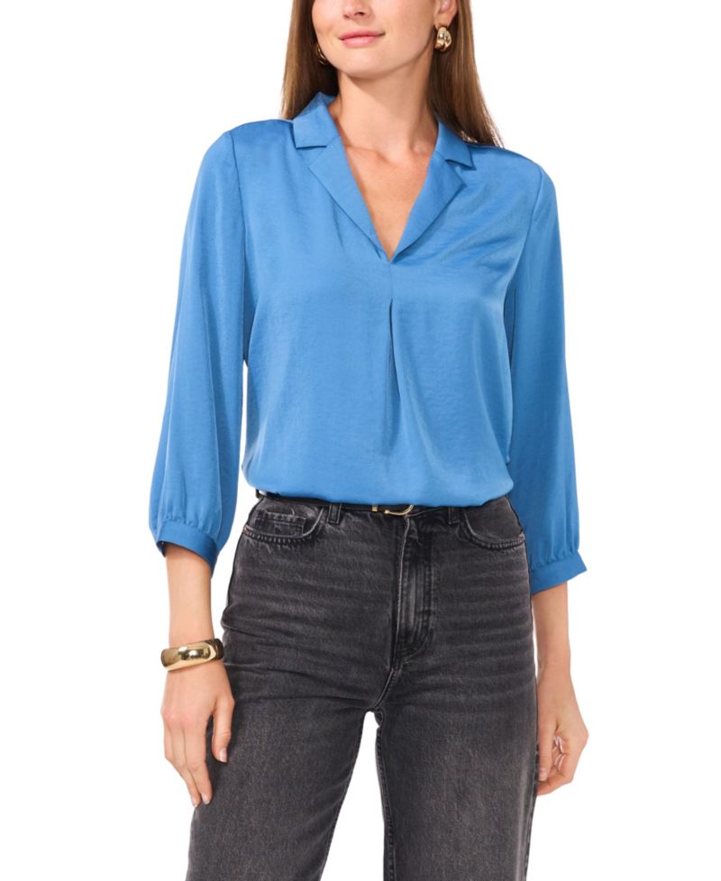 Women's Collared V-Neck Top