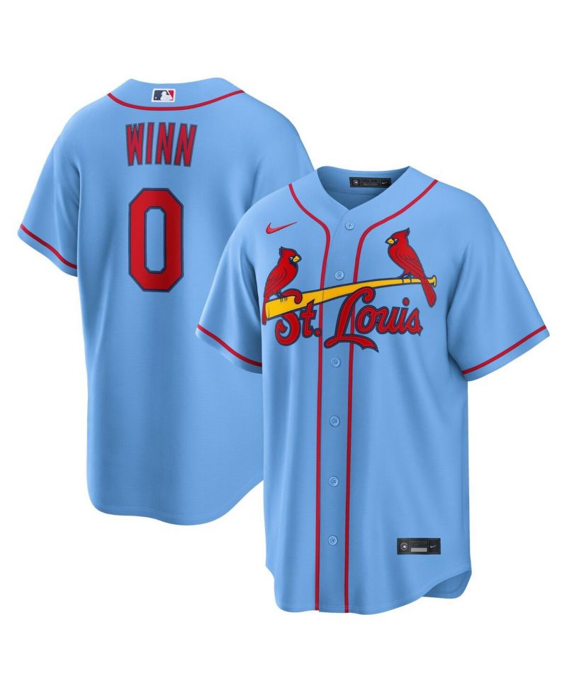 Men's Masyn Winn Light Blue St. Louis Cardinals Alternate Replica Jersey