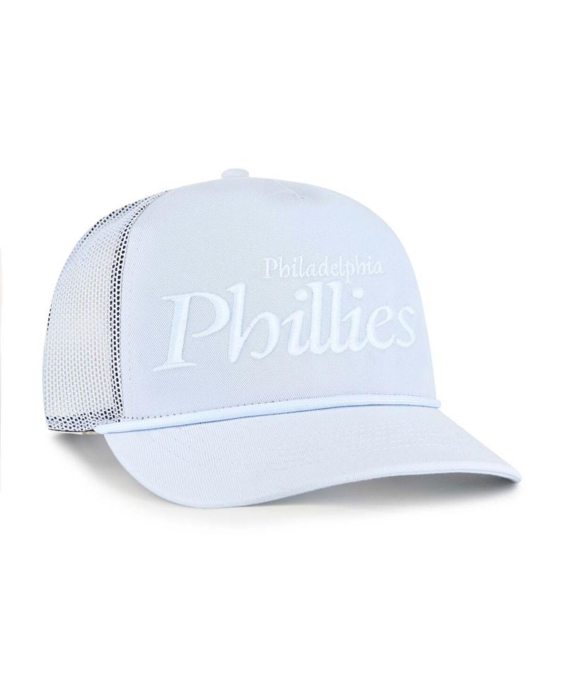 Men's Light Blue Philadelphia Phillies Foundation Script Hitch Adjustable Trucker Hat