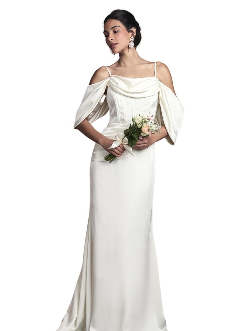Women's Cowl Neck Satin Maxi Dress