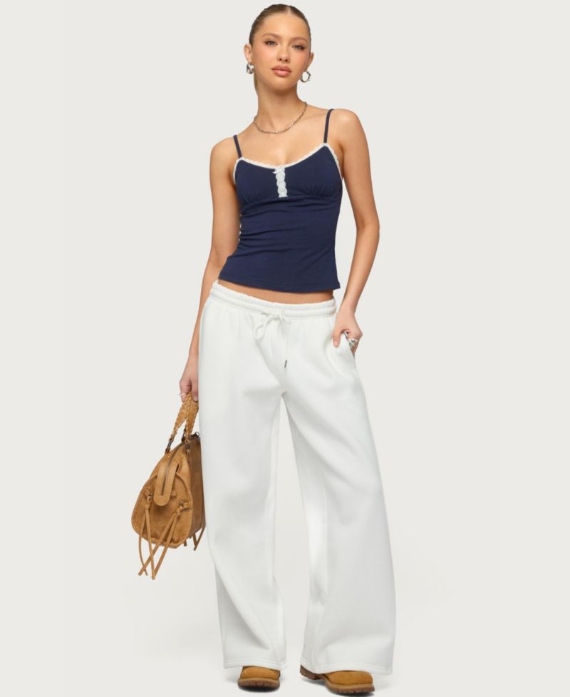 Women's Wide Leg Fold Over Pants