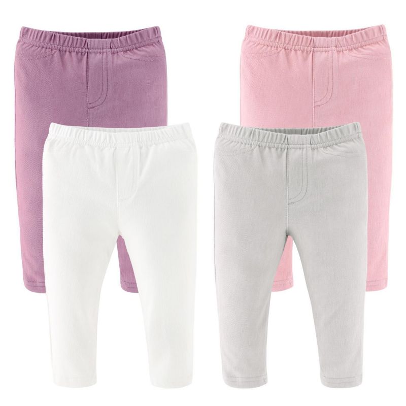 Baby Girls Jeggings, 4-Pack