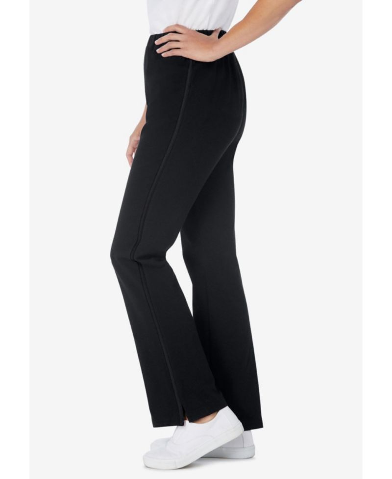 Plus Size Bootcut Pull-On Side-Stripe Leggings