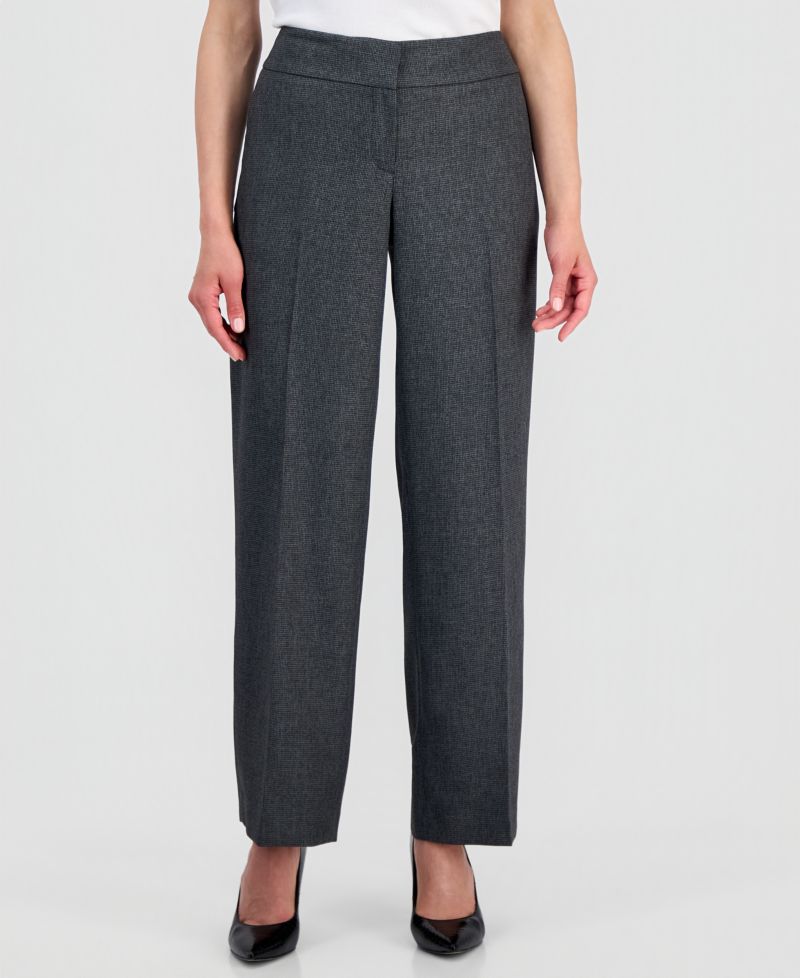 Women's Four-Pocket Jacket & Fly-Front Wide-Leg Pants Suit
