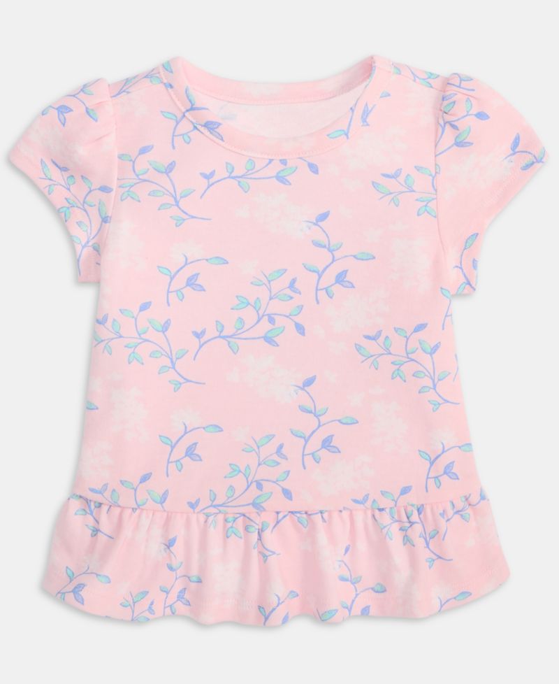 Baby Girls' 3M-24M Mix and Match Countryside Floral-Print Peplum T-Shirt