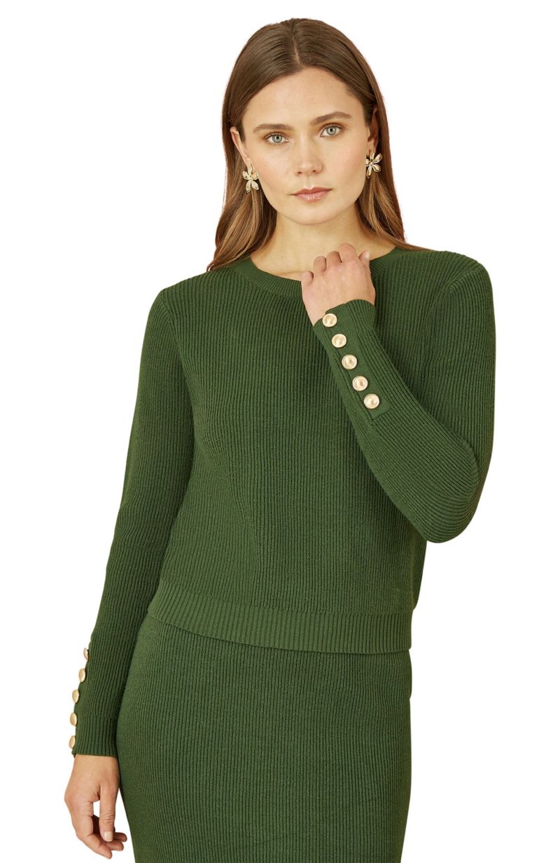 Women's Sleeve Button Detail Jumper