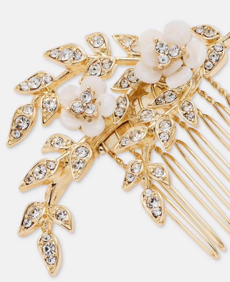 Pav&eacute; Flower Hair Comb