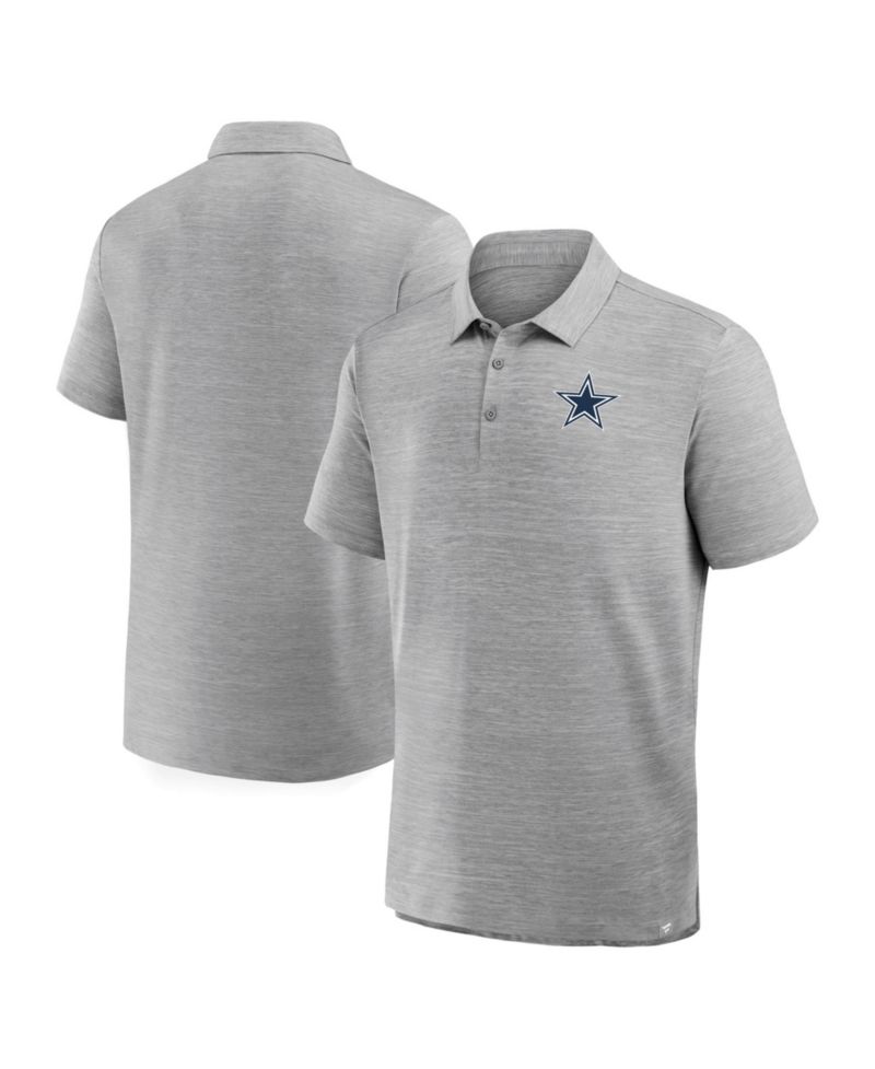 Men's Heather Gray Dallas Cowboys Clutch Polo Shirt