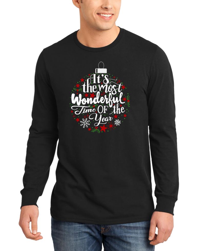 Men's Christmas Ornament Word Art Long-Sleeve T-Shirt