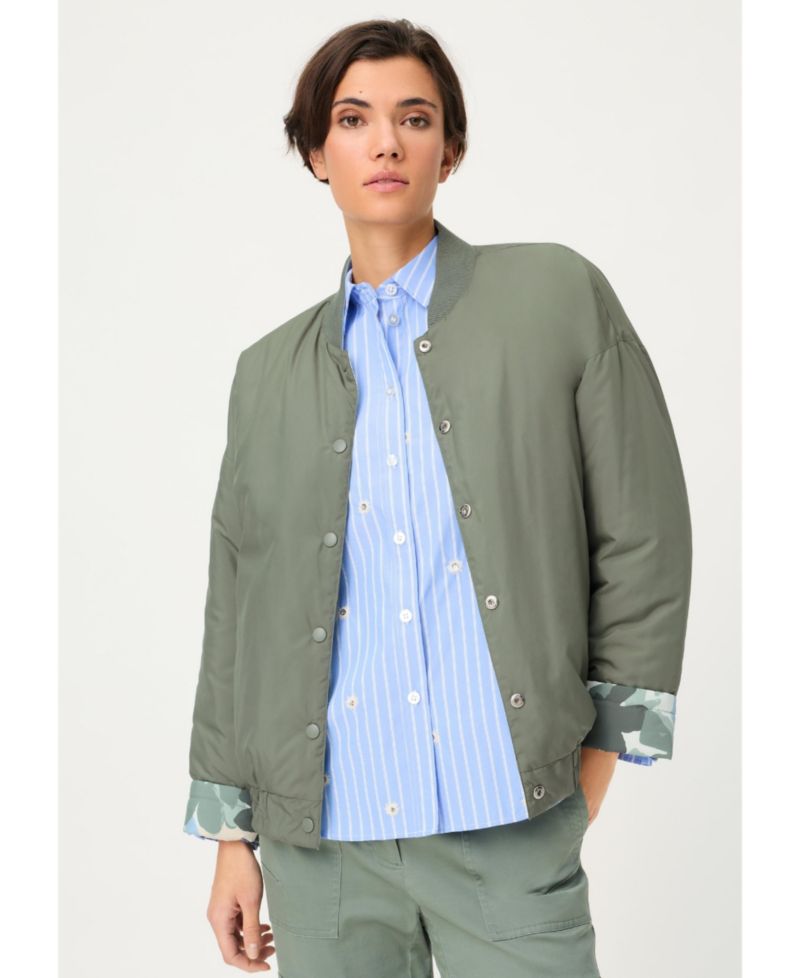 Women's Reversible Botanic Camo Bomber Jacket