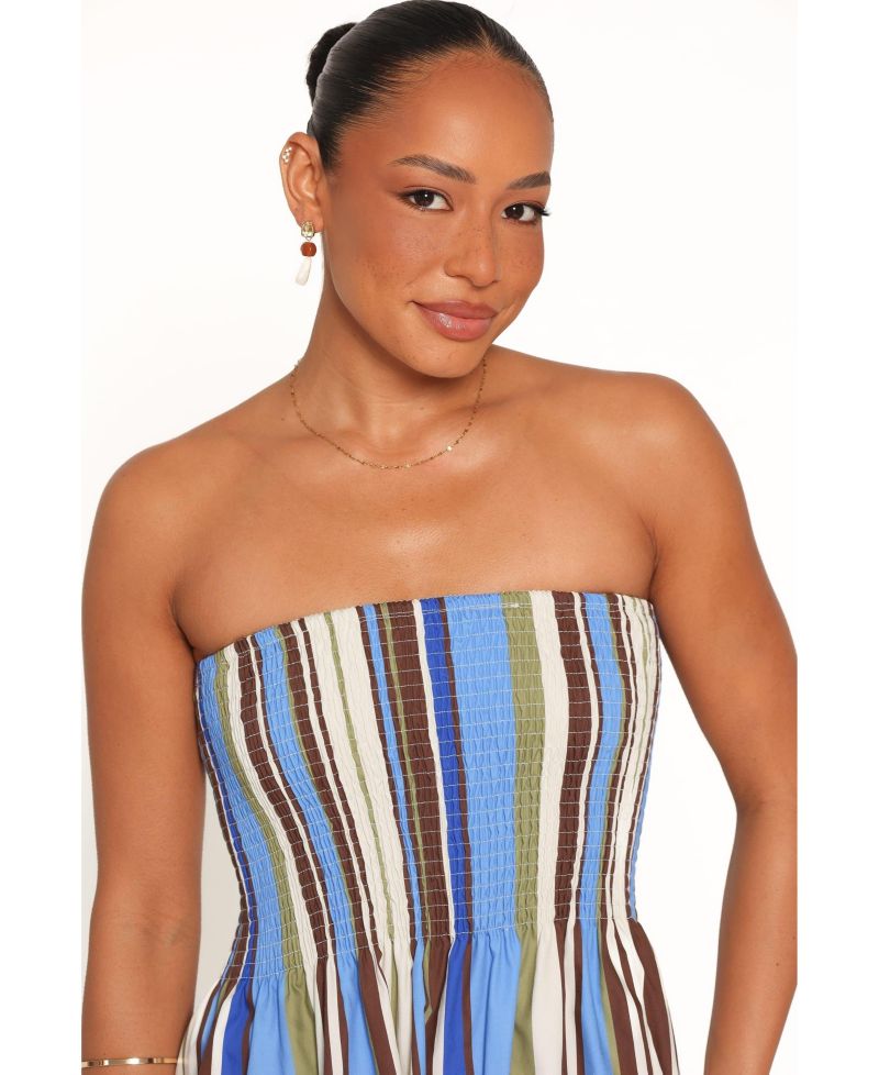 Women's Nella Strapless Striped Maxi Dress