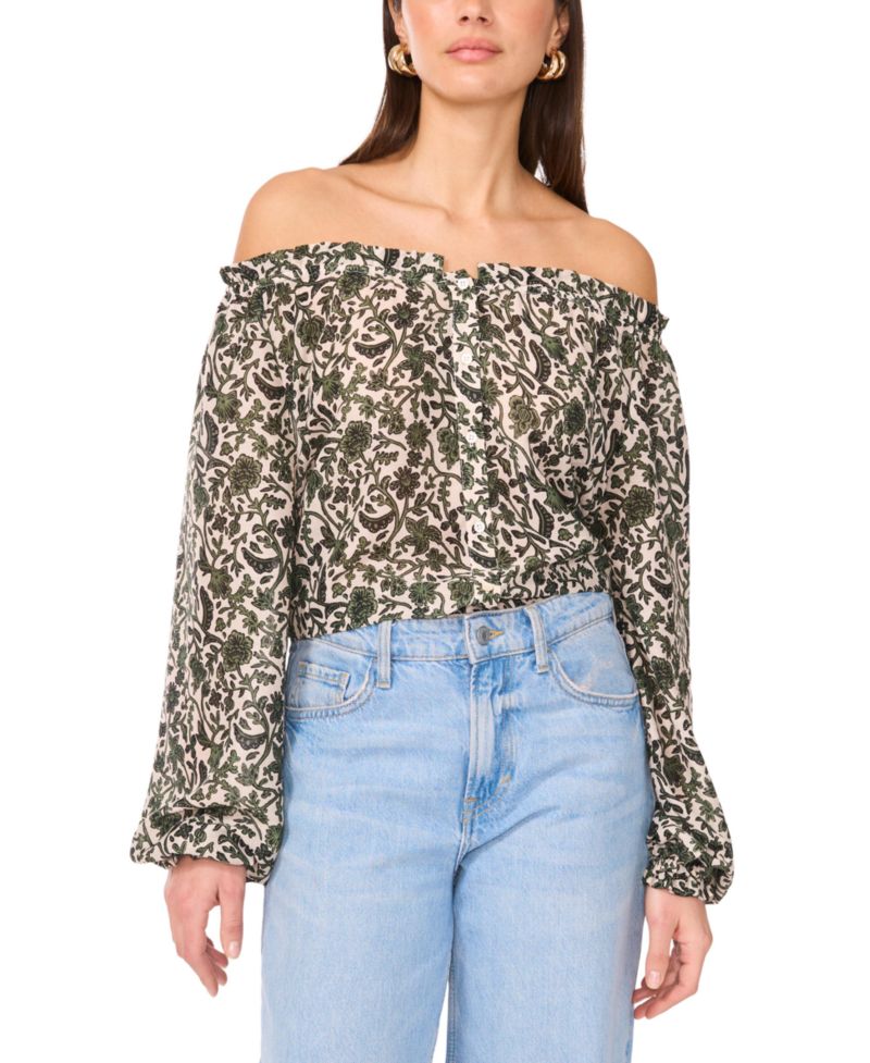 Women's Off-The-Shoulder Long-Sleeve Top