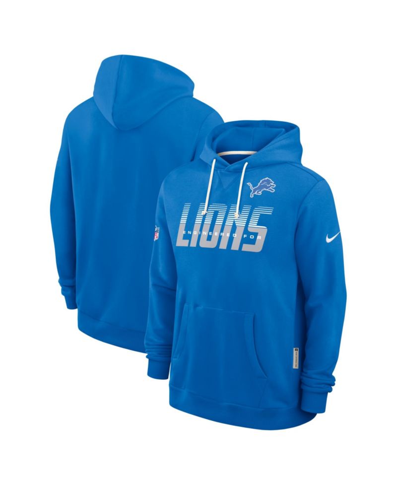 Men's Blue Detroit Lions Sideline Standard Issue Dri-FIT Hoodie