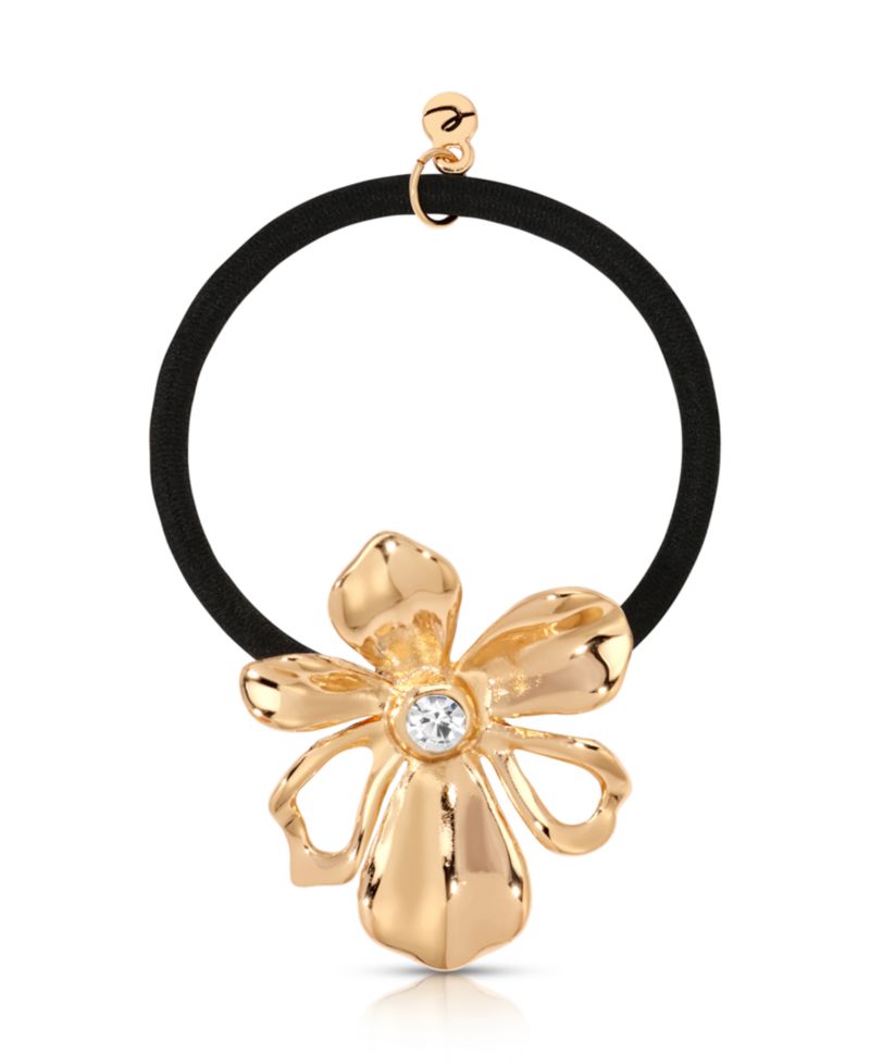Gold Tone Petals Hair Tie
