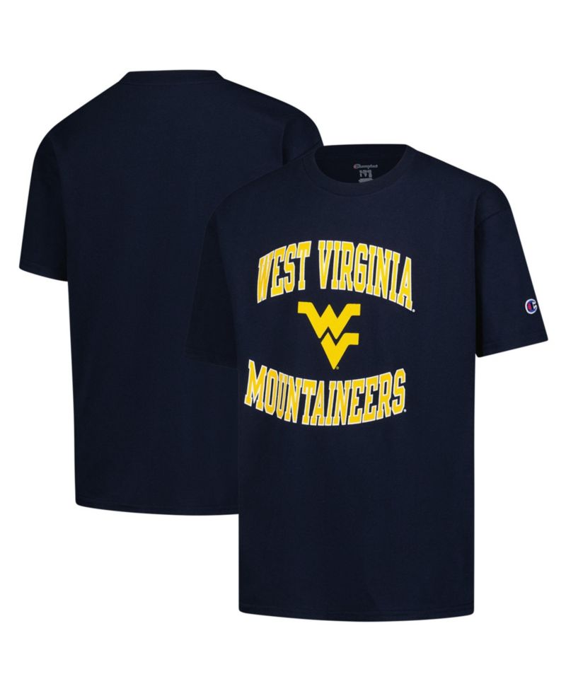 Big Boys and Girls Navy West Virginia Mountaineers Circling Team Jersey T-Shirt